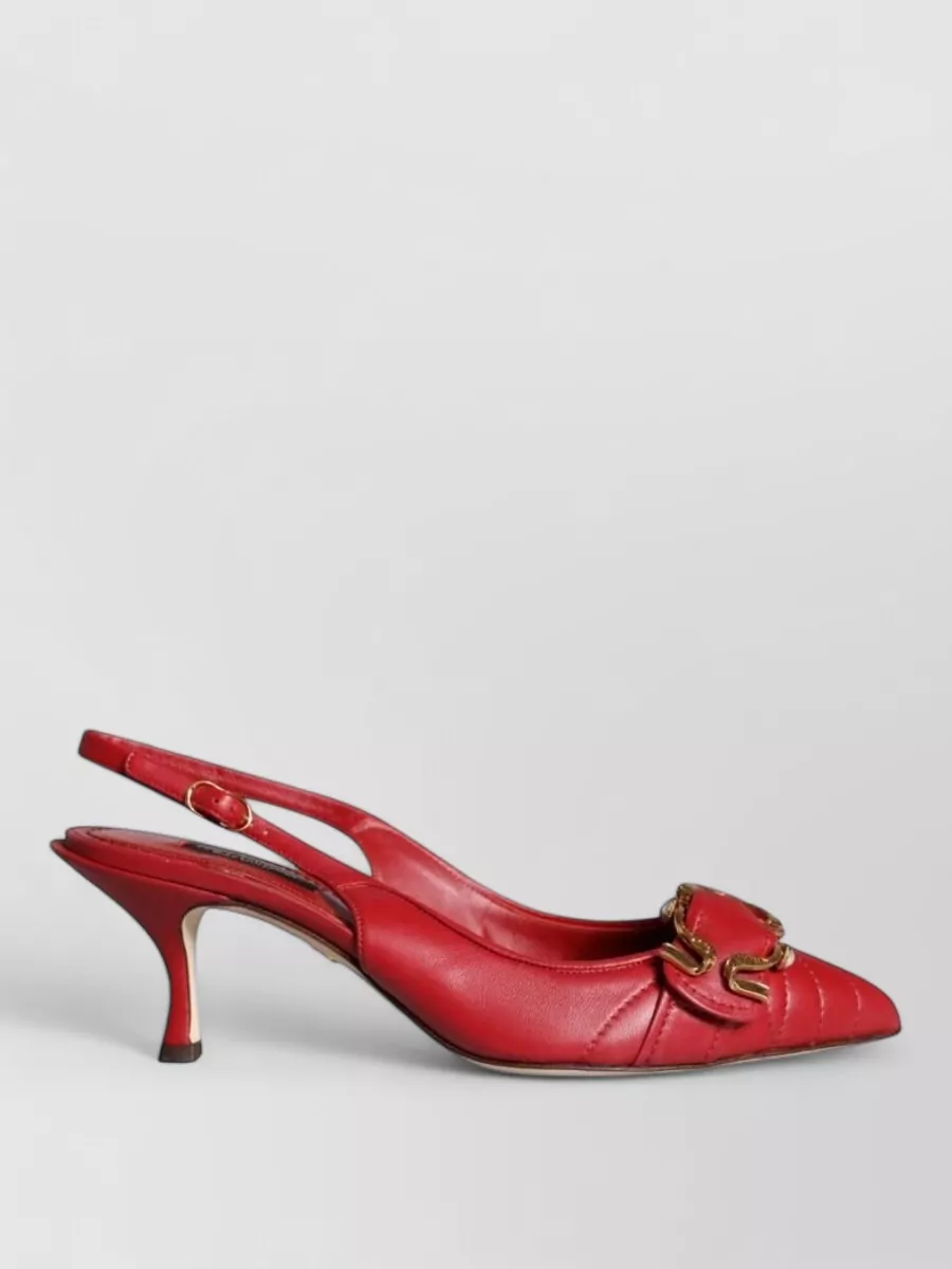 Dolce&Gabbana Leather Slingback Sandals