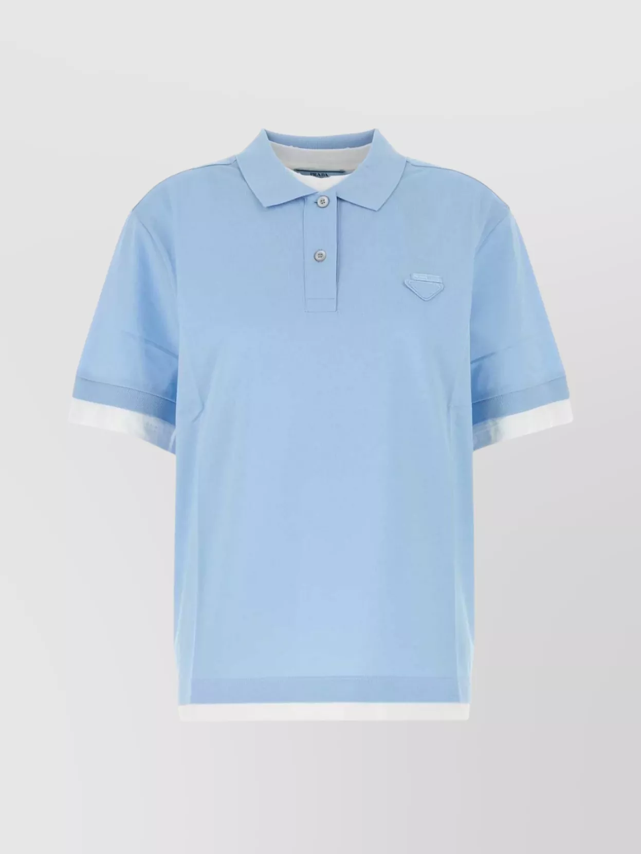 Prada Piquet Polo Shirt With Ribbed Cuffs And Collar In Animal Print