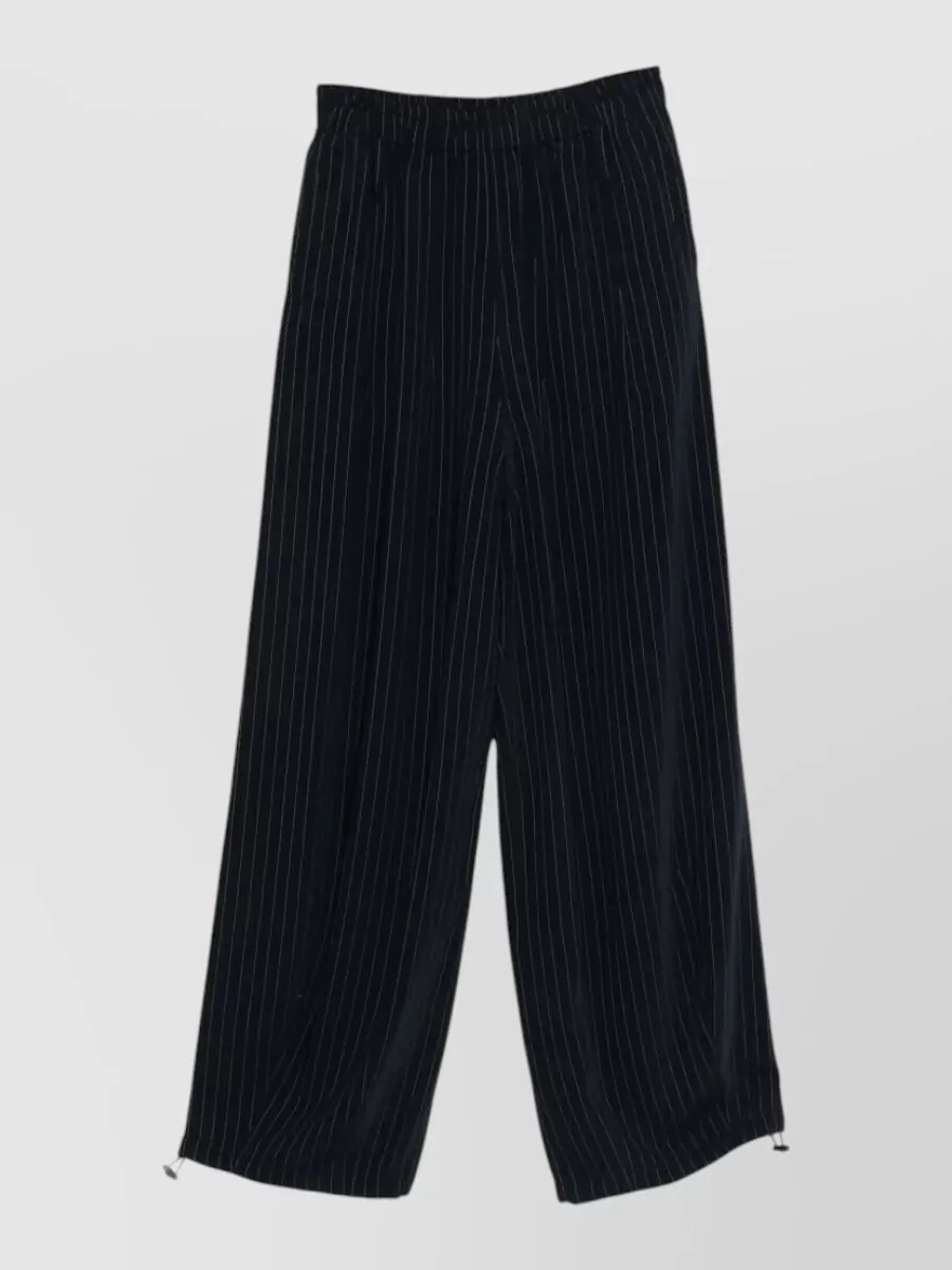 The Frankie Shop Pinstripe Wide-Leg Track Pants