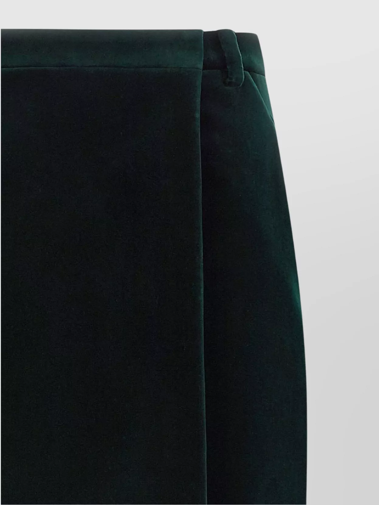 Saint Laurent High Waist Knee-Length Pencil Velvet Skirt