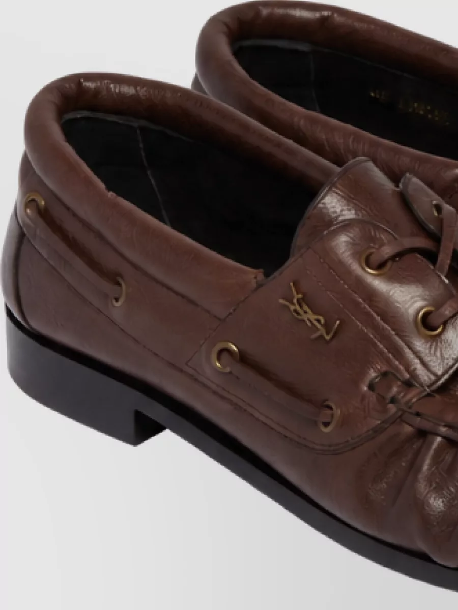 Saint Laurent Leather Boat Shoes