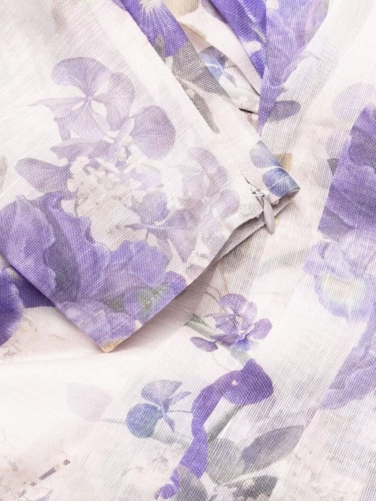 Zimmermann Sheer Floral V-Neck Mini Dress