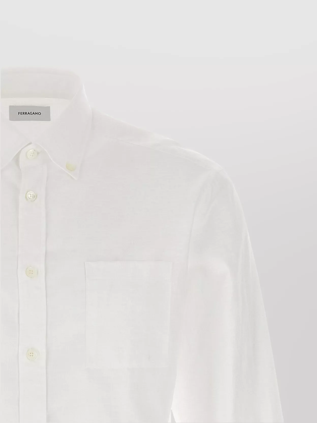 Ferragamo Jacquard Shirt Featuring Gancini Pattern