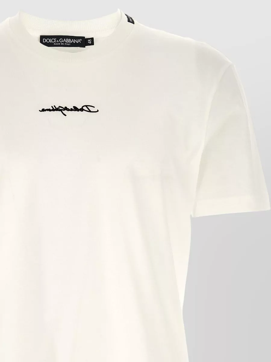 Dolce&Gabbana Cotton Logo Patch Short-Sleeve T-Shirt