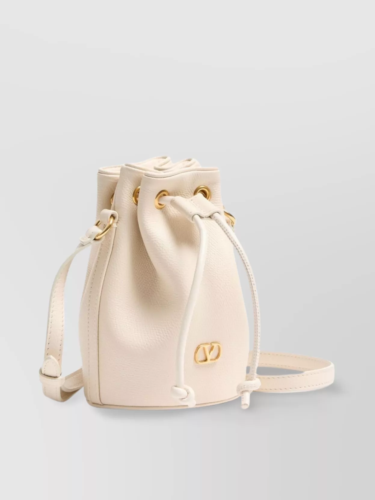 Valentino Garavani Mini Leather Bucket Bag With Vlogo Signature