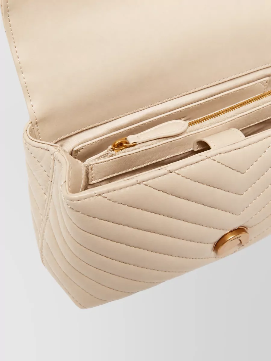 Pinko Love Bag Puff Mini Leather Clutch Bag