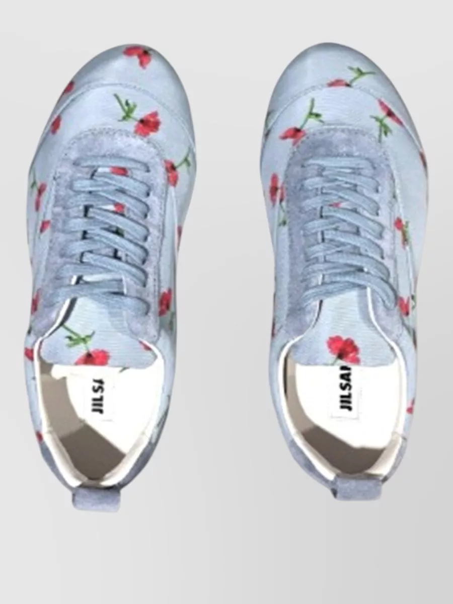 Jil Sander Floral Print Low-Top Sneakers