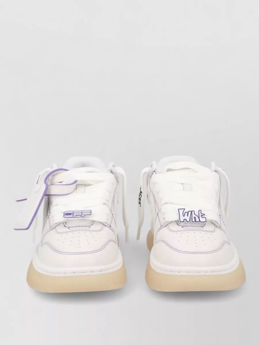 Off-White leather low-top sneakers