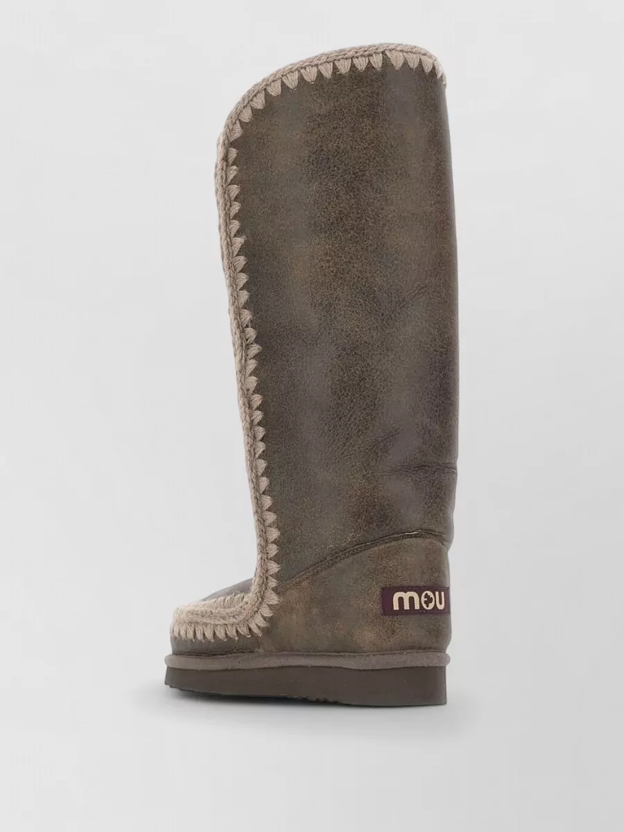 Mou Leather knee-high boots