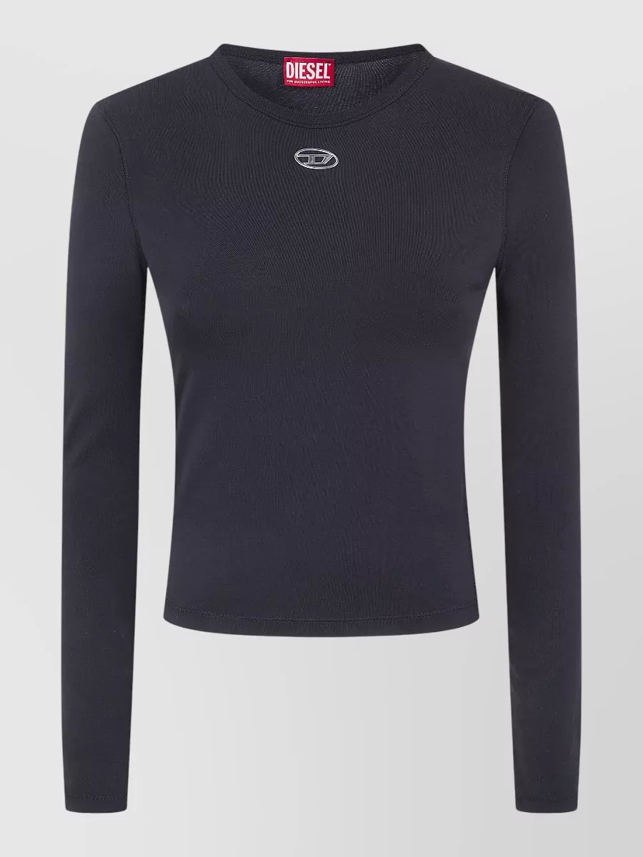 Diesel Long Sleeve Crew Neck Fitted Top