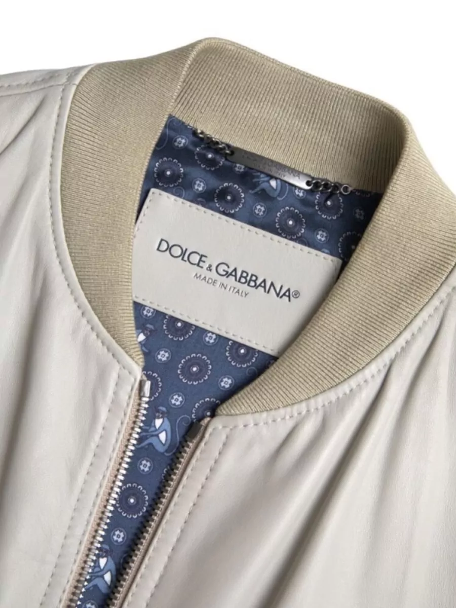 Dolce&Gabbana Leather Bomber Jacket