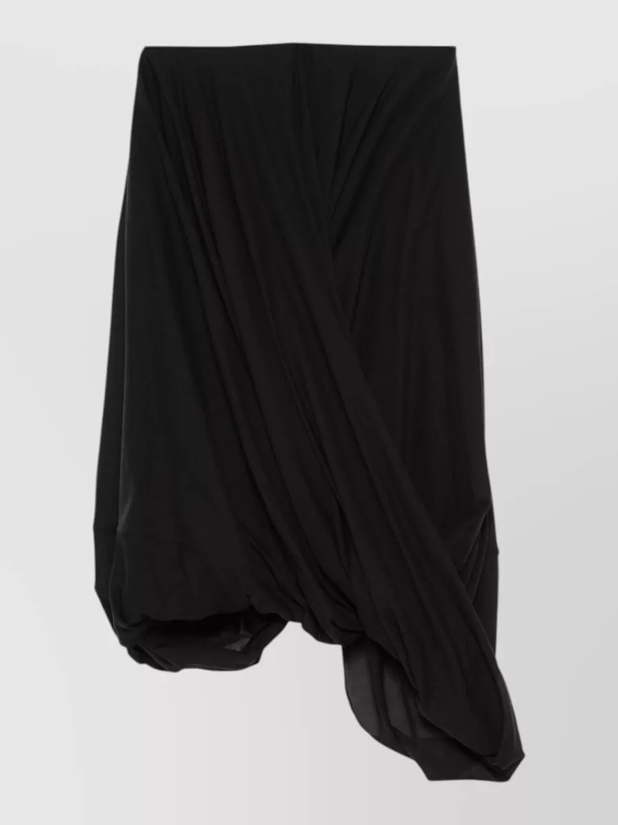 Totême draped high-rise asymmetric long skirt