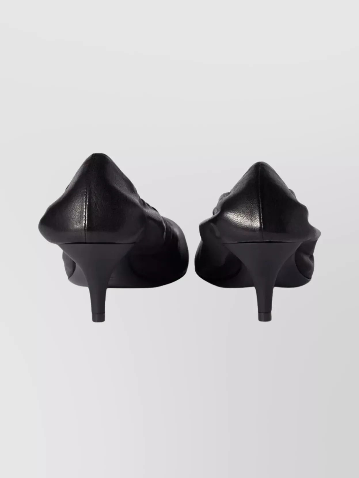 Miu Miu Leather Pointed Toe Kitten Heel Pumps