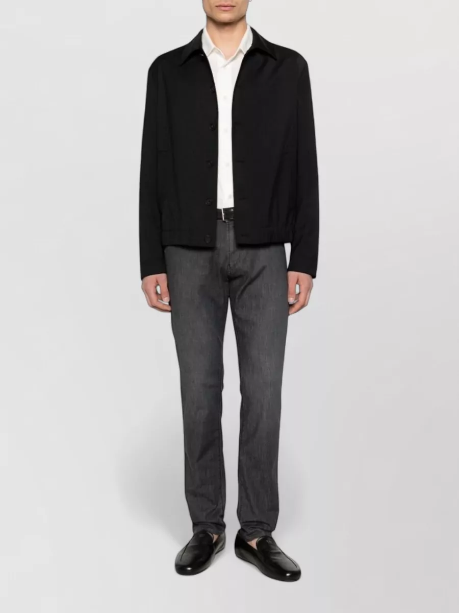 Emporio Armani Denim Cotton Trousers Belt Loops Five Pockets