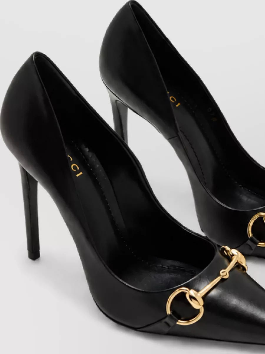 Gucci leather stiletto-heel pumps