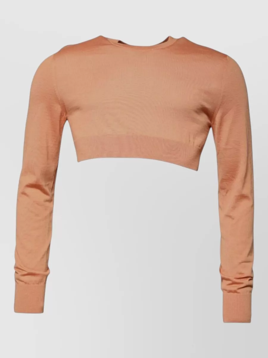 Dolce&Gabbana Wool cropped crewneck sweater