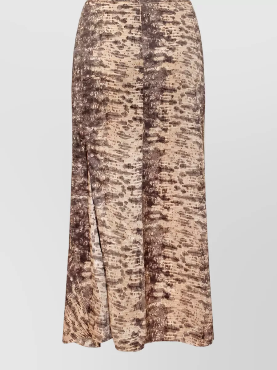 Isabel Marant Silk python-print gathered high-rise skirt