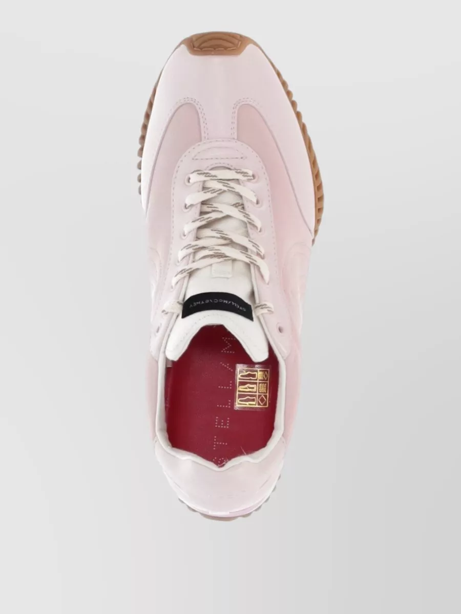 Stella Mccartney Wave Sport Round Toe Rubber Sole Sneakers