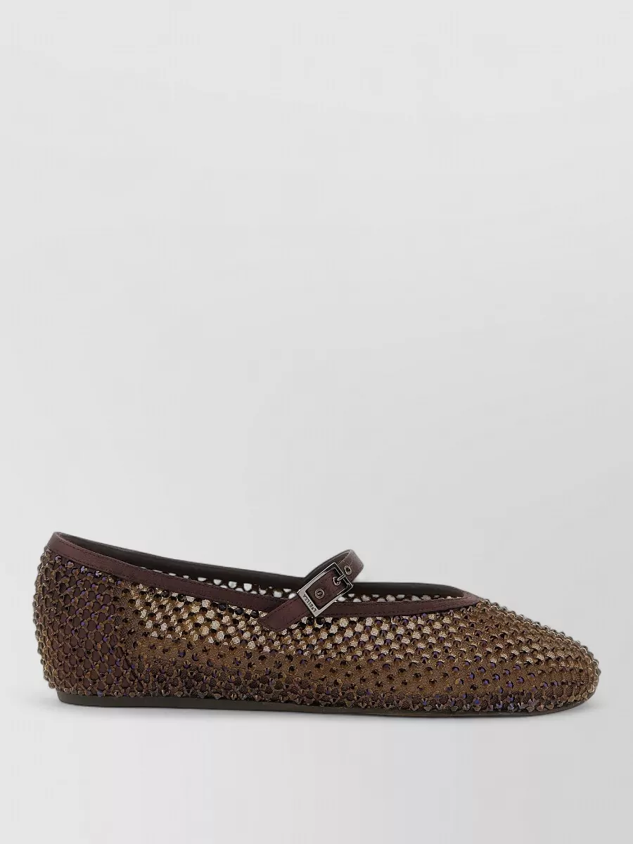 Le Silla Crystal-Embellished Ballerina Shoes