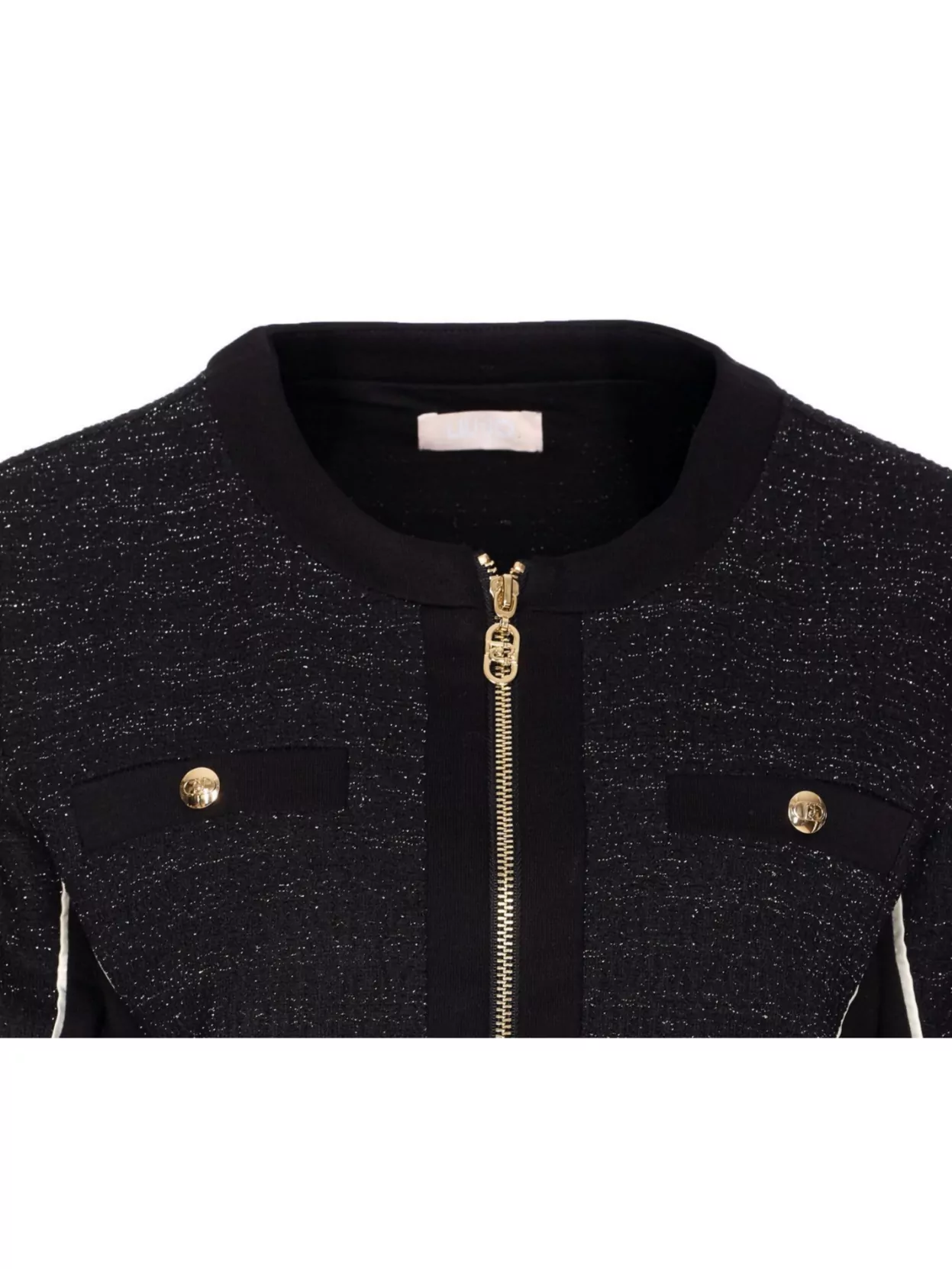 Liu Jo Boucle' Effect Sweater Buttoned Pockets