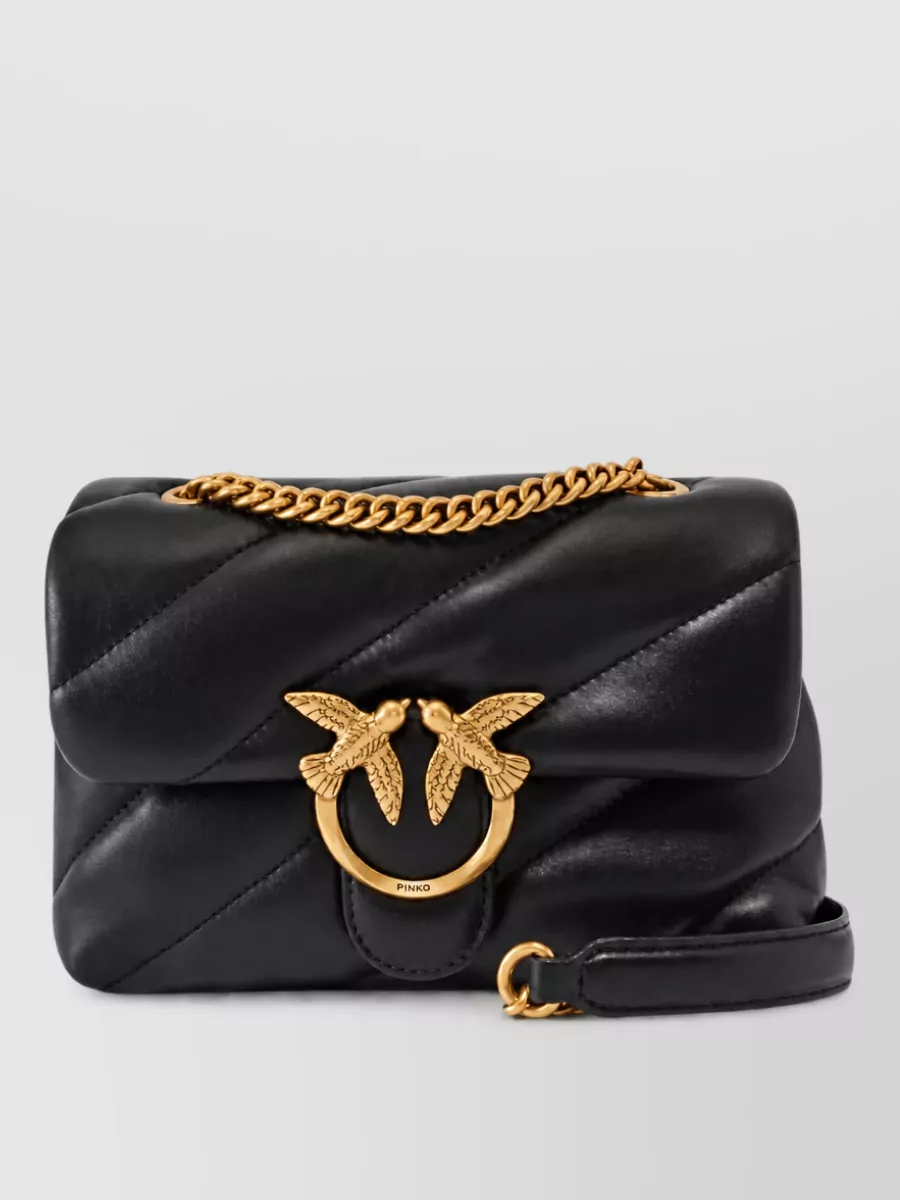 Pinko love bag puff leather clutch bag