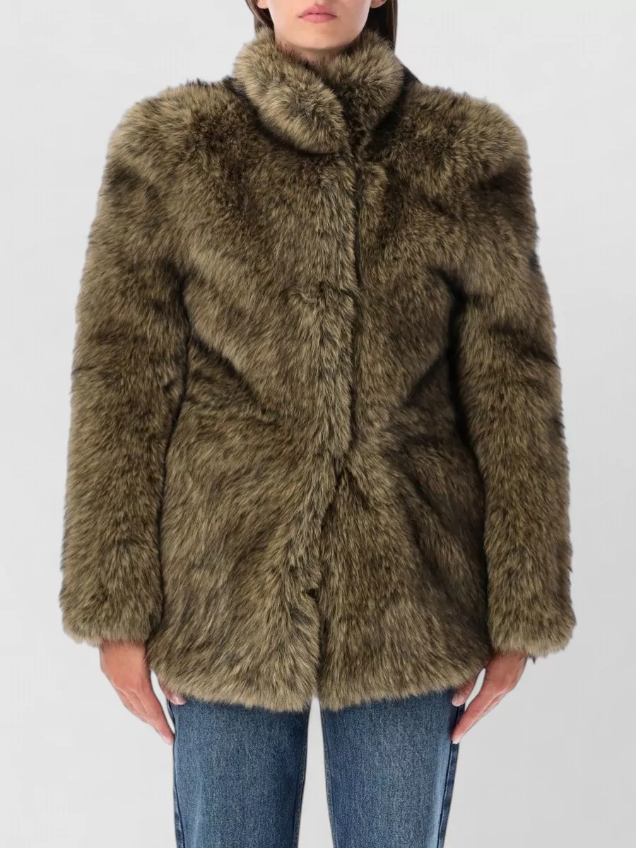 The Frankie Shop faux fur cinched jacket