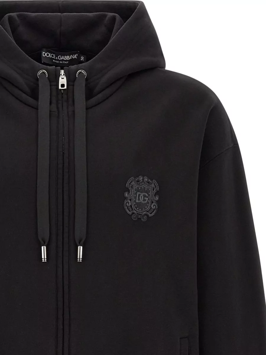 Dolce&Gabbana Ribbed Hooded Zip Jacket