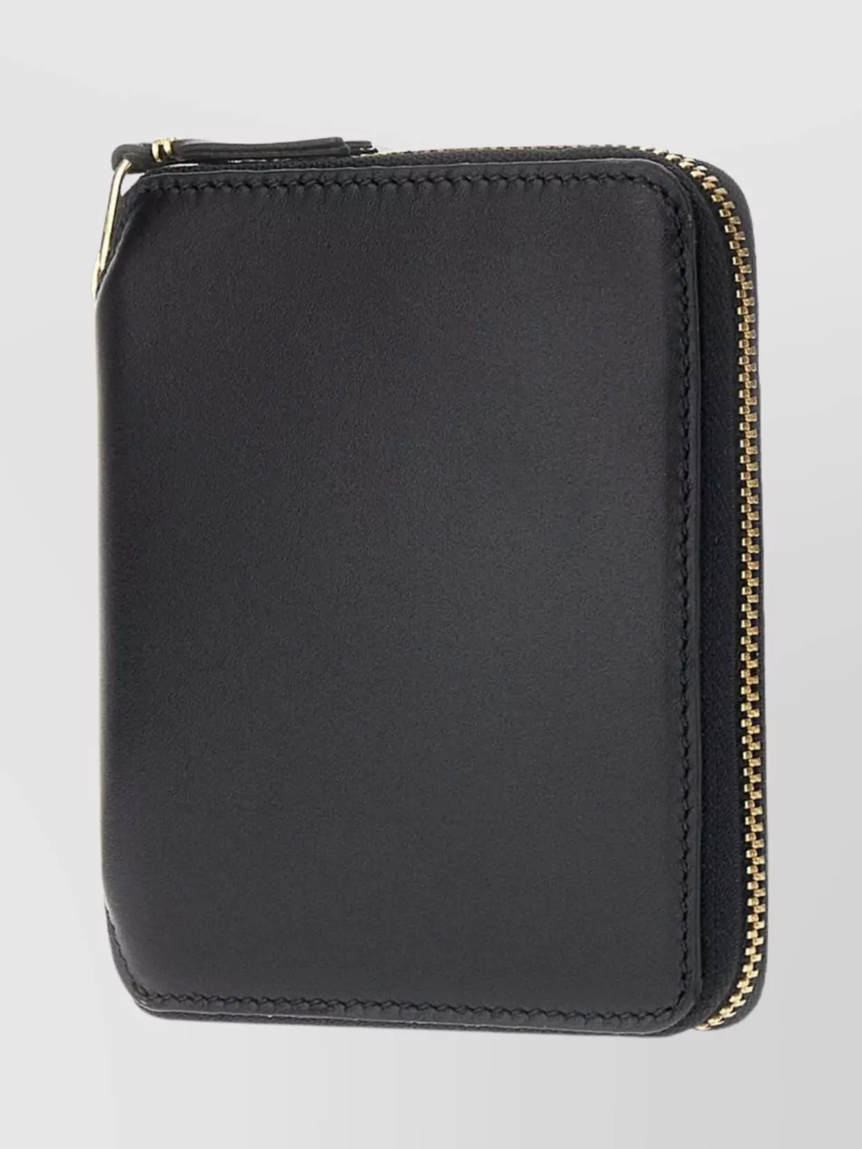 COMME DES GARÇONS LEATHER WALLET COMPACT GOLD-TONE HARDWARE
