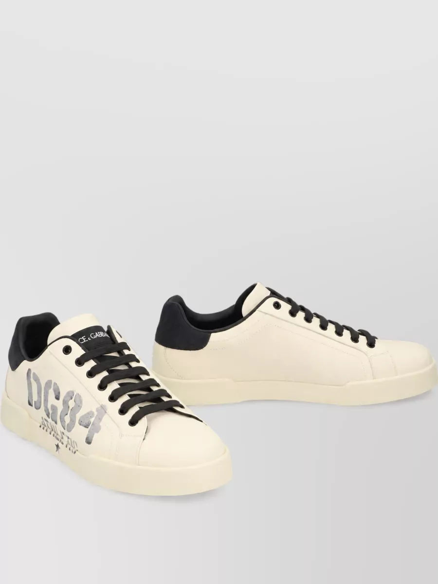 Dolce&Gabbana Leather Lace-Up Sneakers