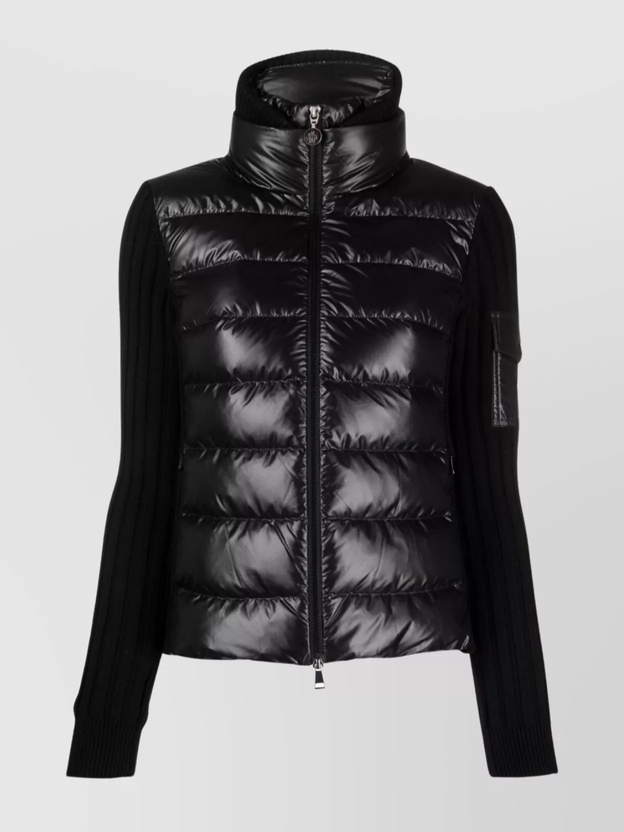 Moncler Padded Ribbed High-Neck Cardigan Jacket