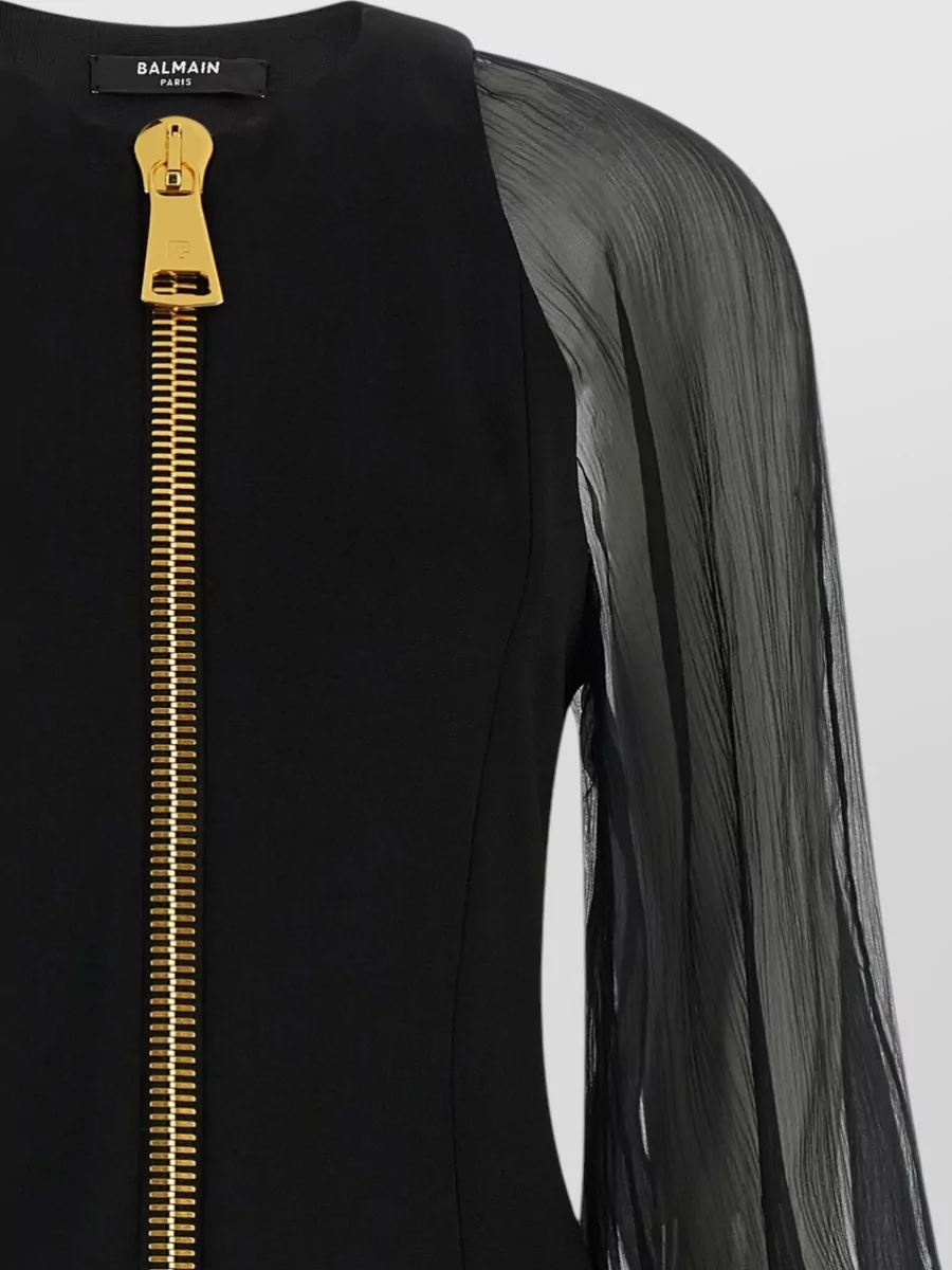 Balmain Mini Dress With Xl Zip