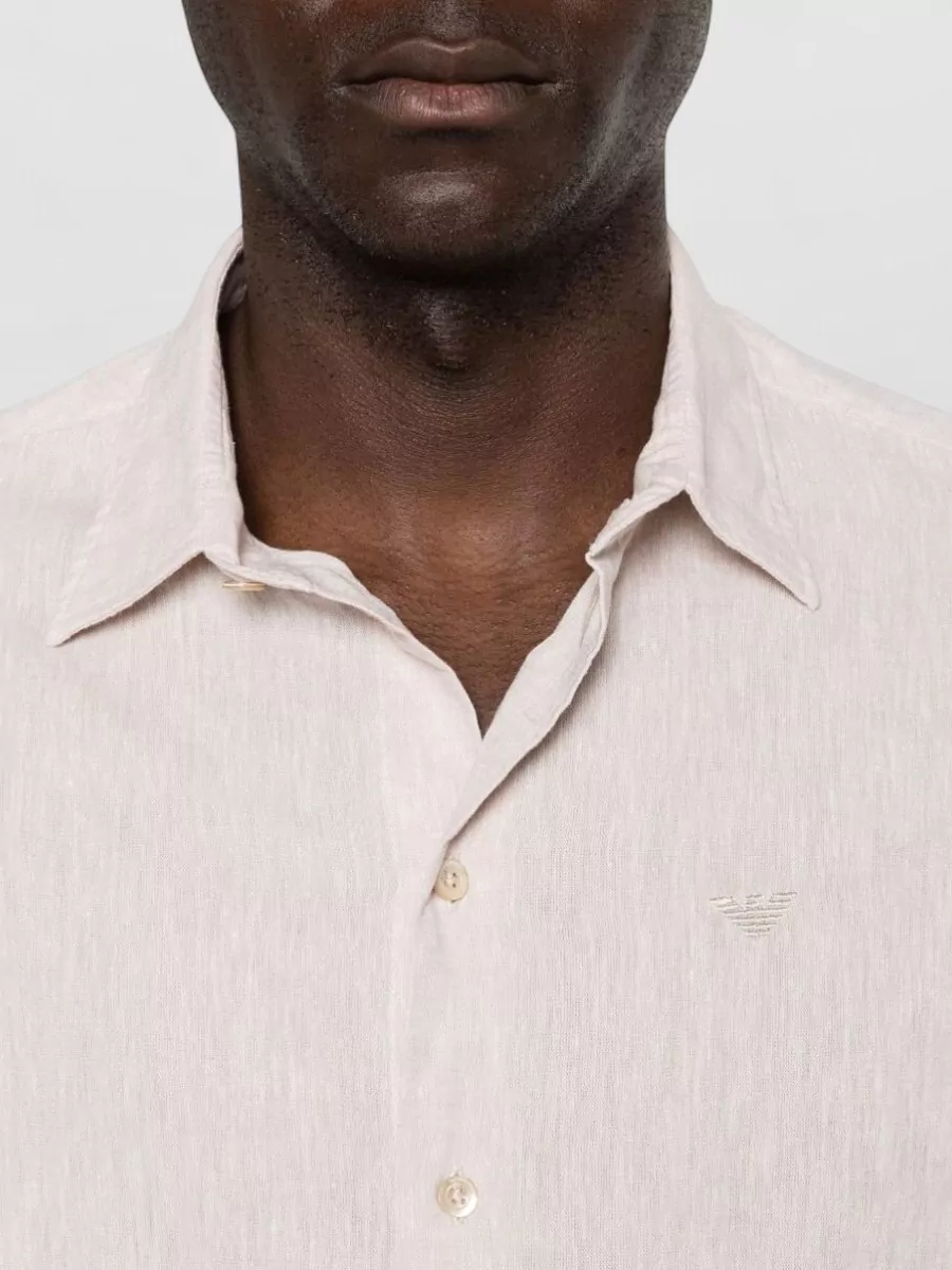 Emporio Armani Linen Blend Long-Sleeve Shirt