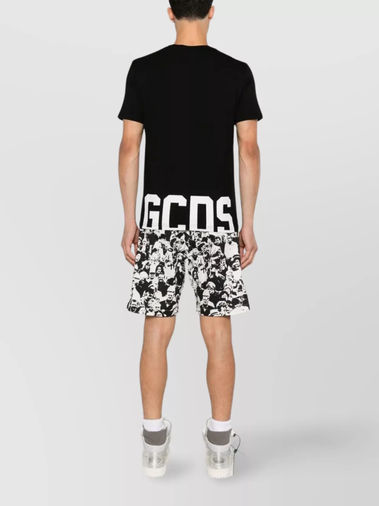 Gcds Straight Hem Crewneck Cotton T-Shirt