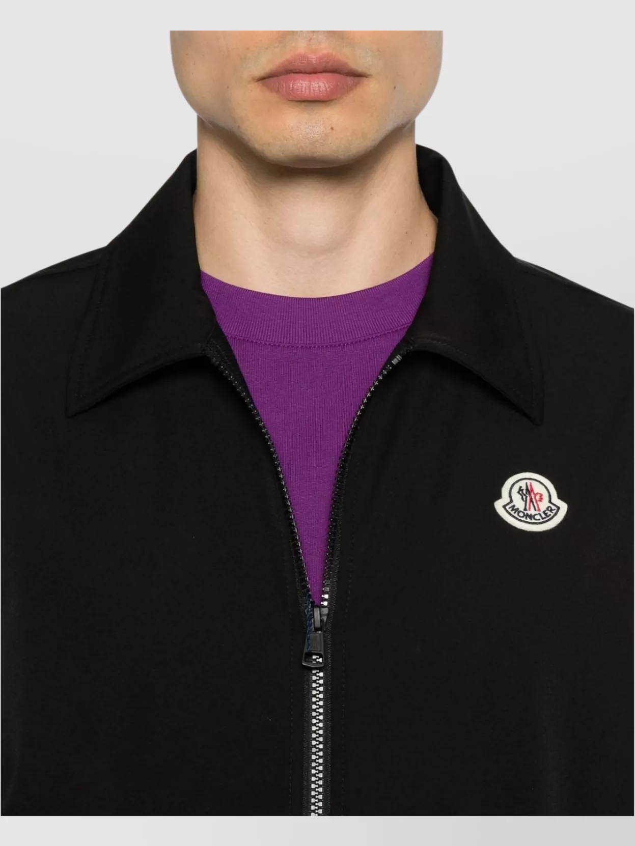 Moncler Hemmed Jacket With Collar And Zip Pockets