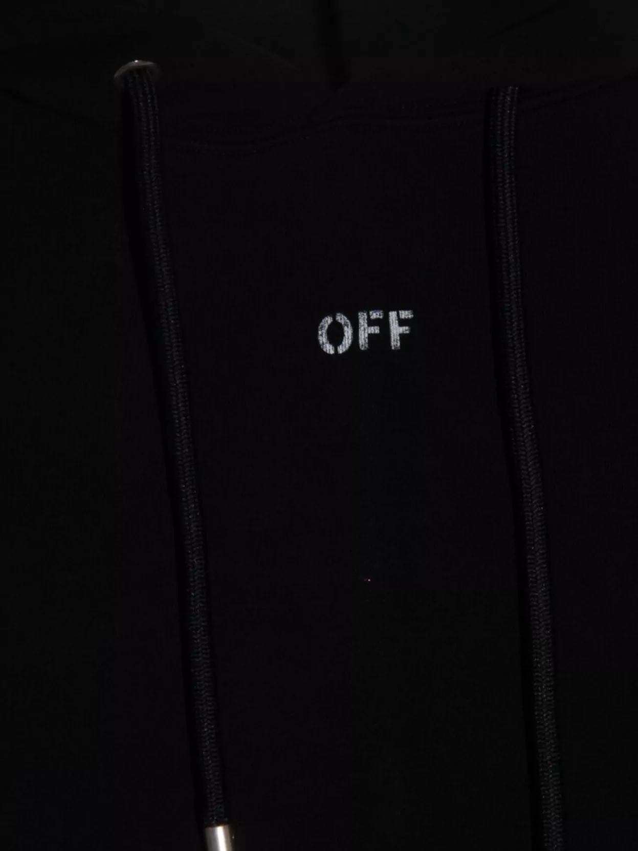 Off-White Hooded Sweatshirt Featuring Graphic Print