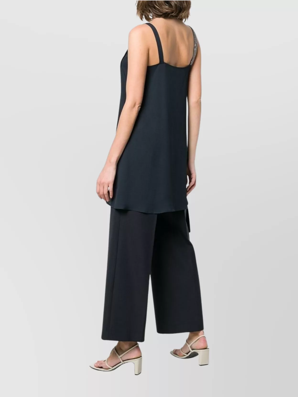 Fabiana Filippi V-Neck Top With Metallic Strap Detail
