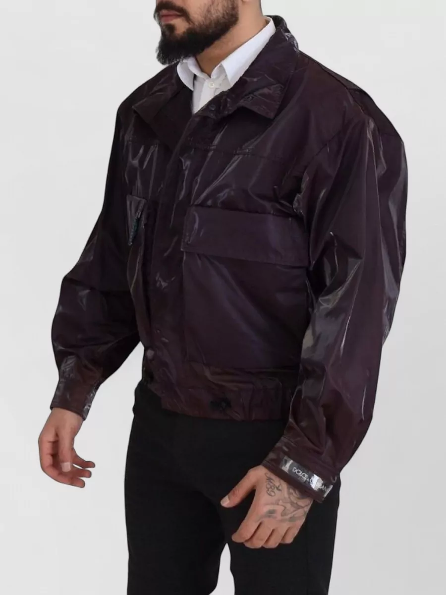 Dolce&Gabbana Nylon Collared Biker Raincoat