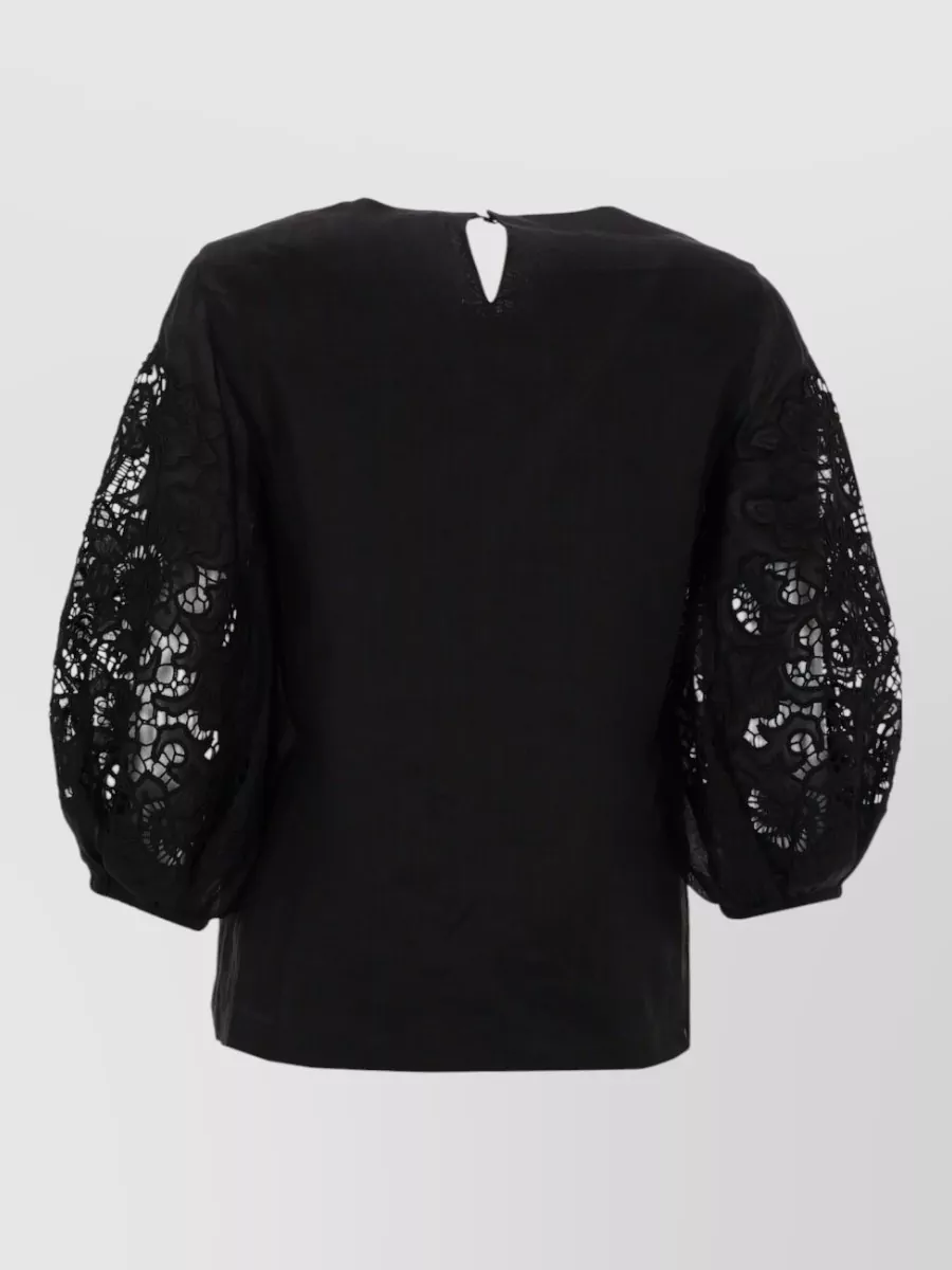 Max Mara Lace Sleeve Blouse