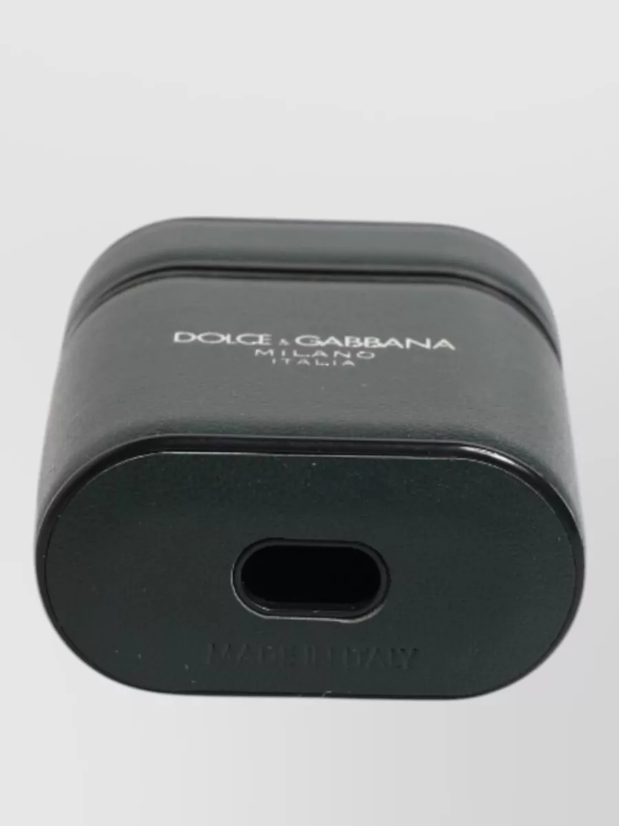 Dolce&Gabbana Leather Logo Print Airpods Case