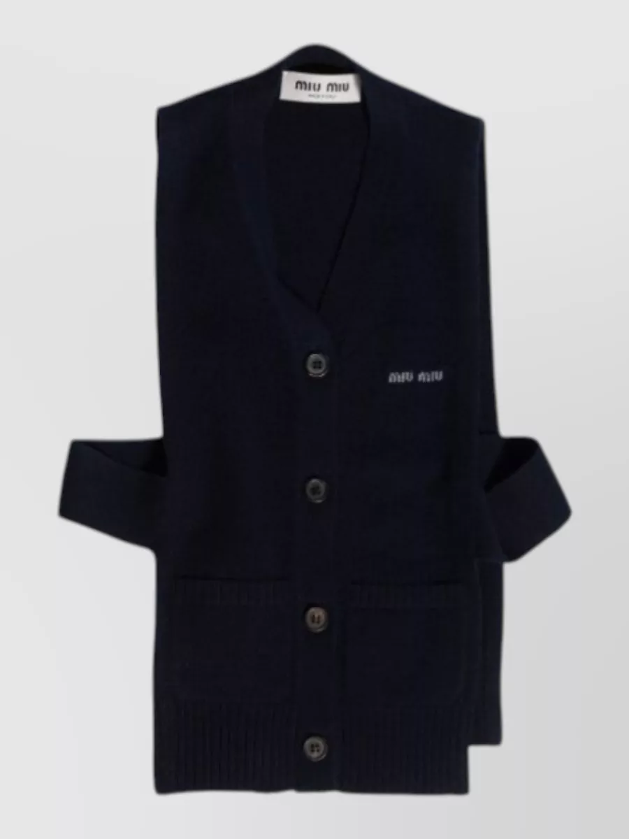 Miu Miu cashmere v-neck sleeveless cardigan
