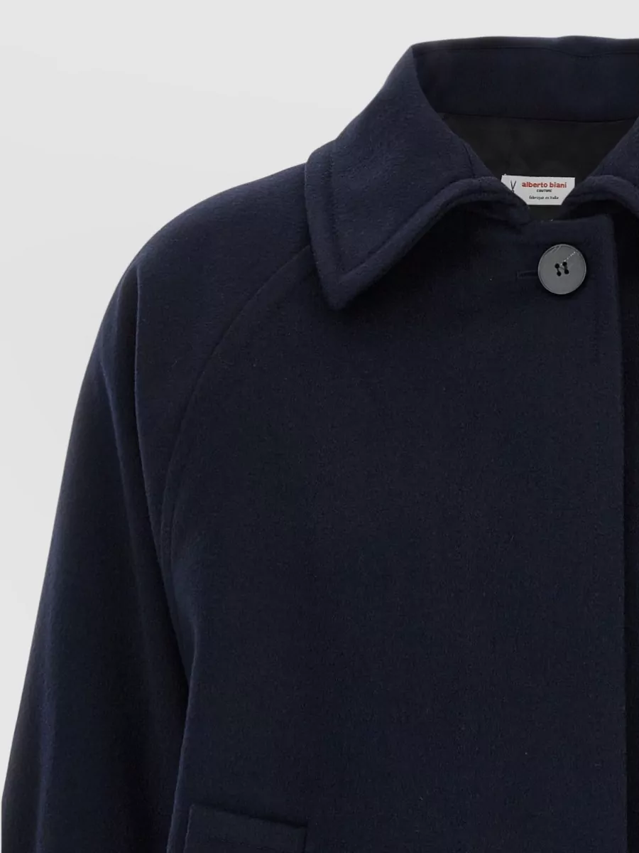 Alberto Biani Raglan Sleeve Coat Featuring Flap Pockets