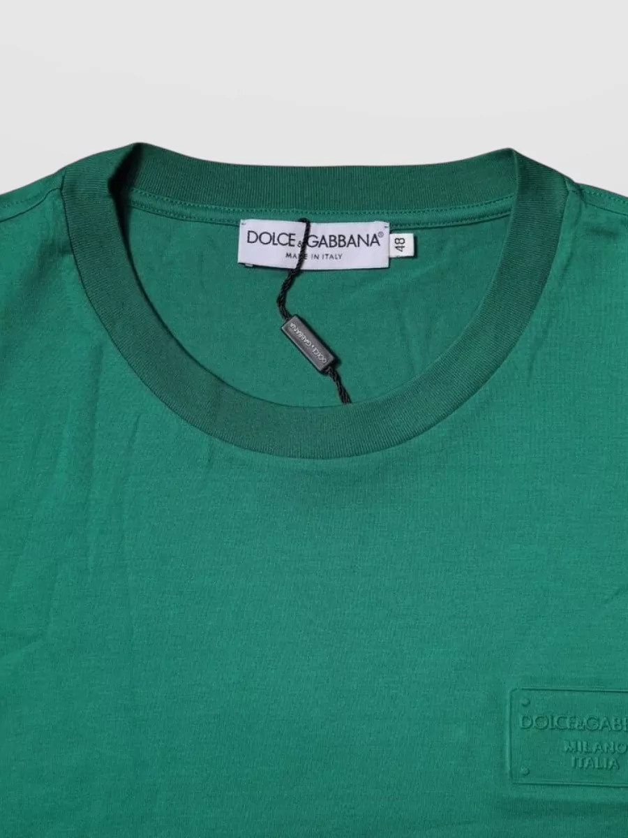 Dolce&Gabbana Cotton Logo Crew Neck Short-Sleeve T-Shirt