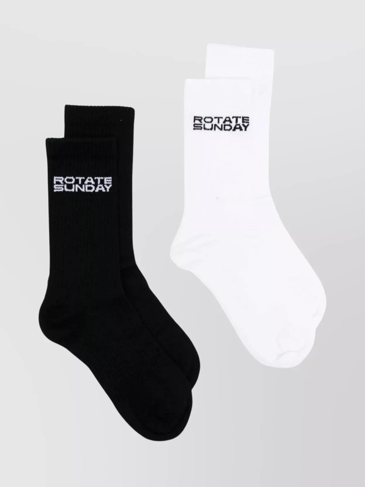 Rotate Birger Christensen Two-pack Logo-print Socks In Black