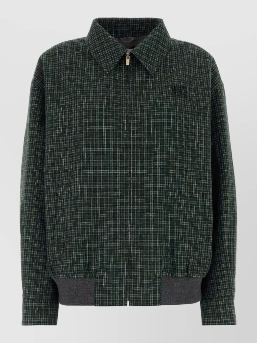 Miu Miu flannel single breasted coat
