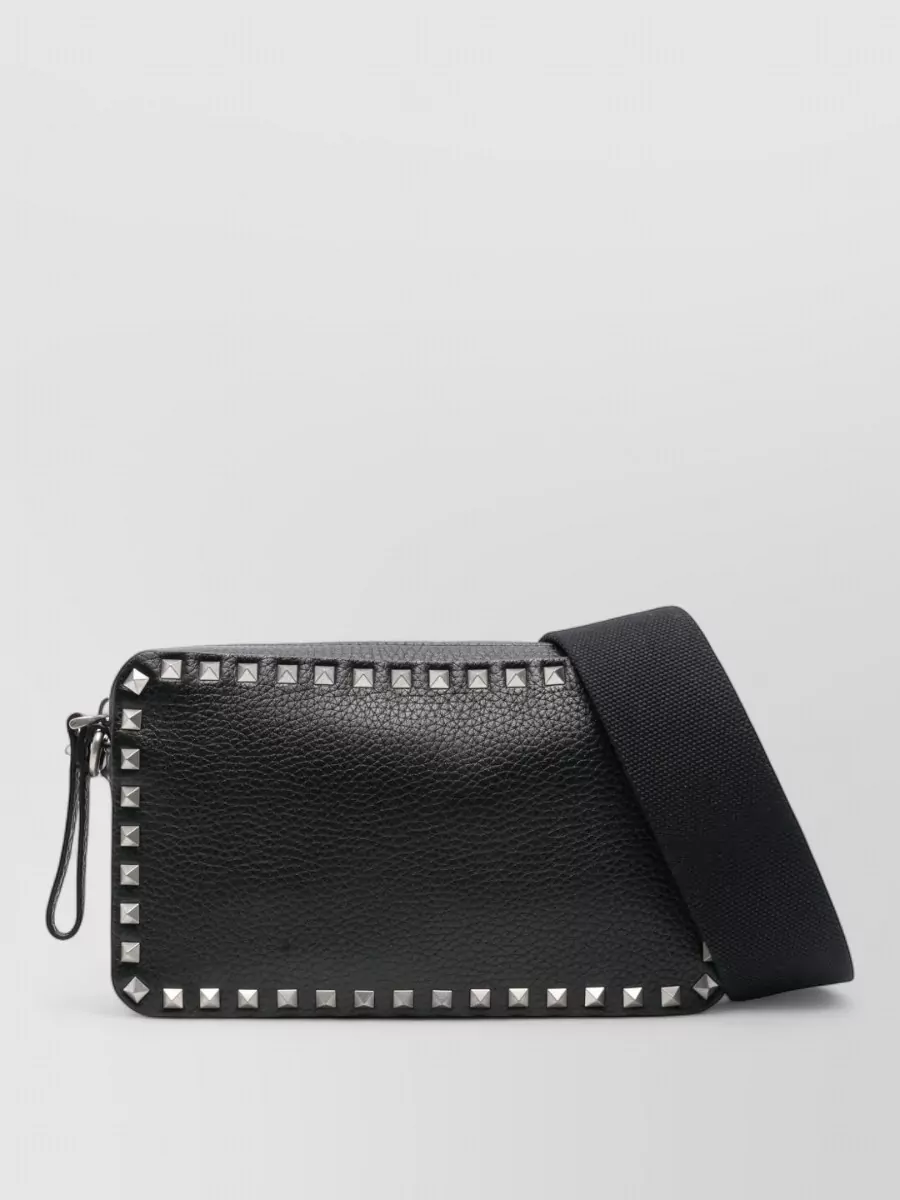 Valentino Garavani Leather Studded Shoulder Bag