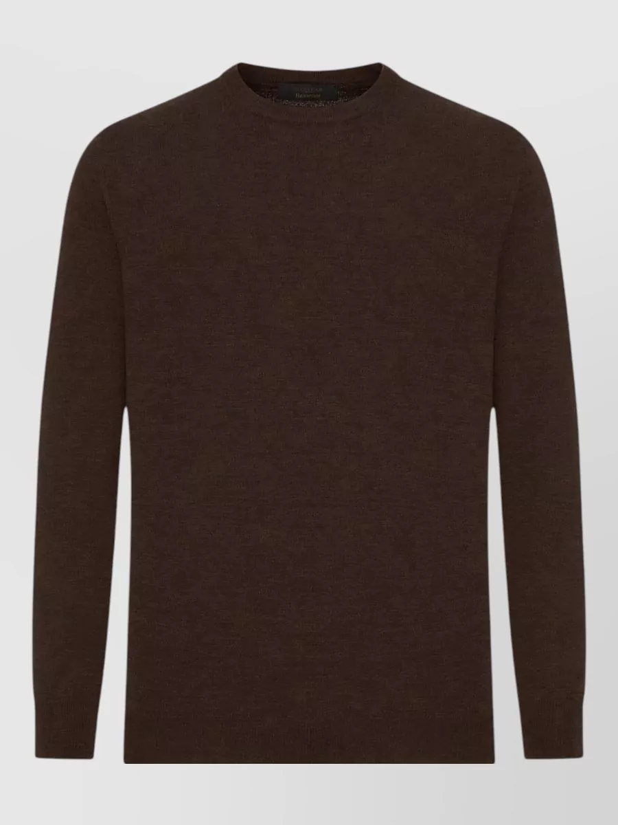 Zanone fine-knit wool crew-neck long-sleeve top