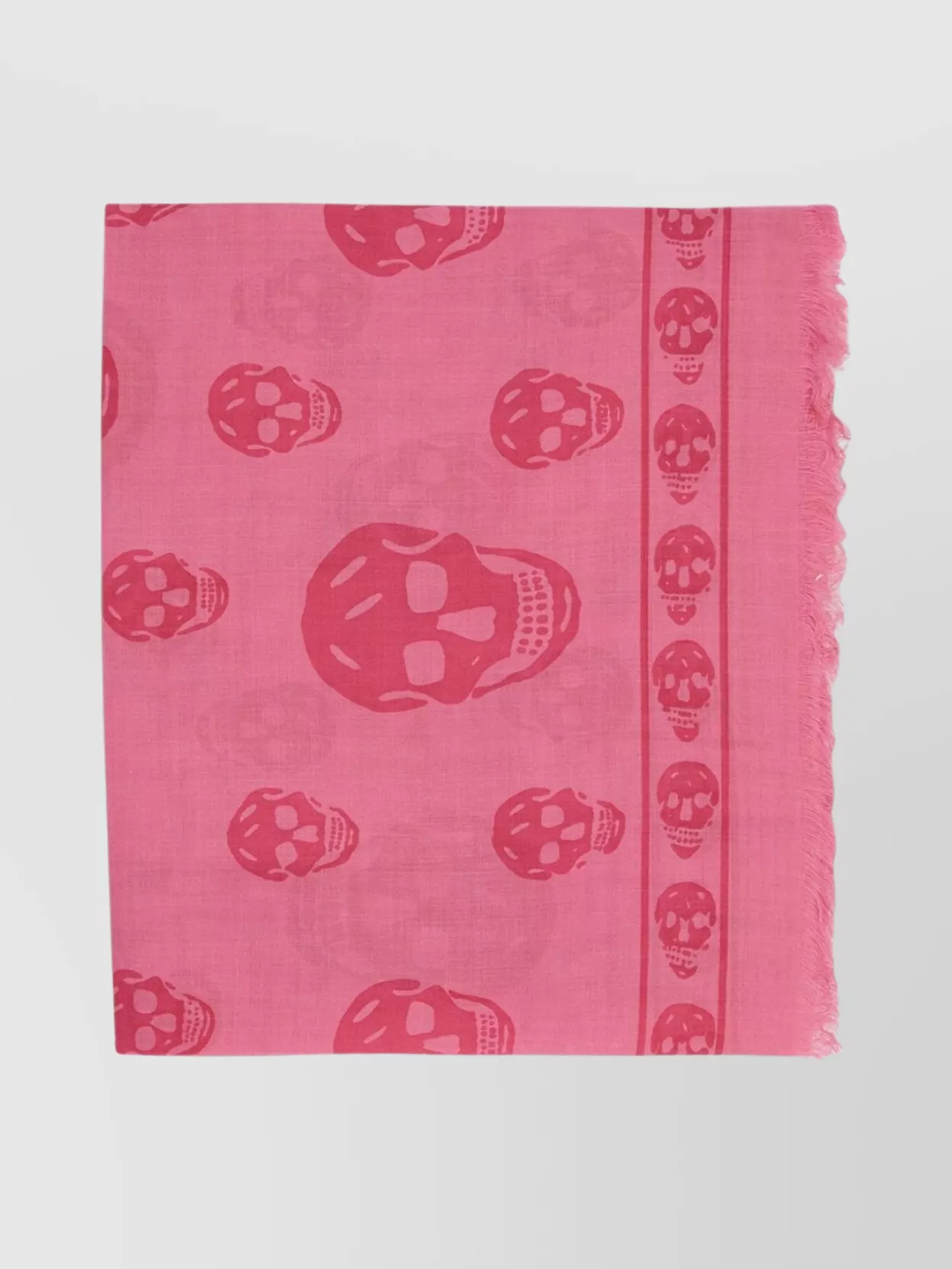 Alexander Mcqueen Skull Print Scarf In Modal And Silk Blend