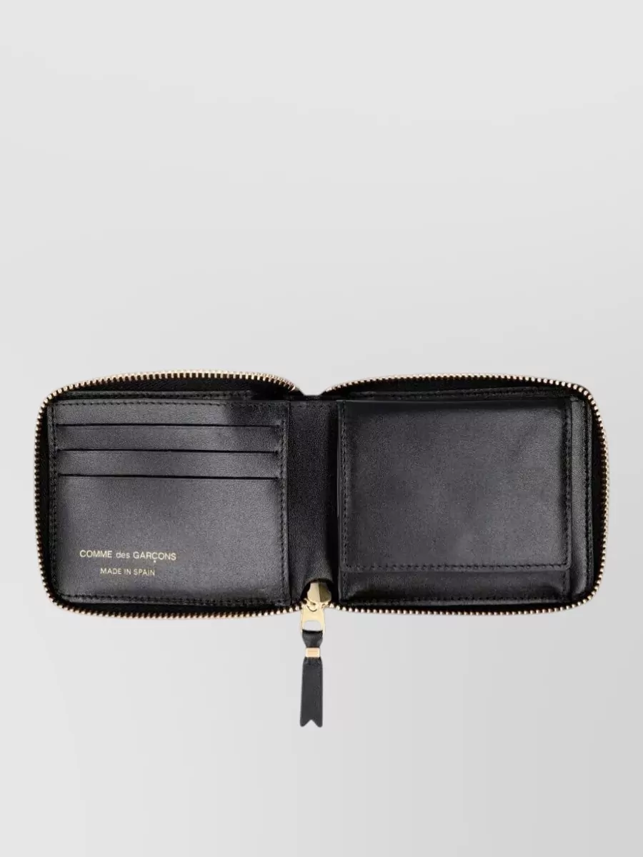Comme Des Garçons Leather Wallet With Zip-Around And Card Slots