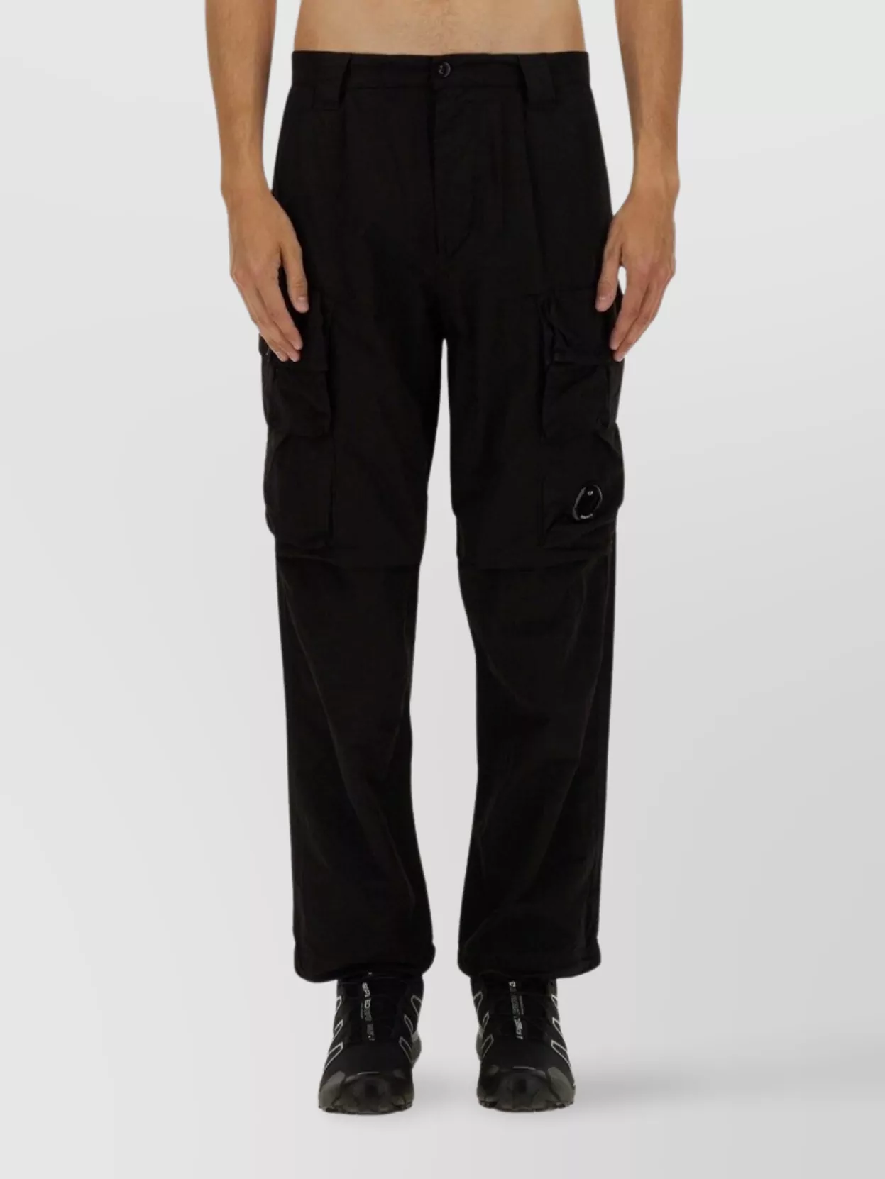 C.p. Company Utility Trousers Cargo Pockets In Black