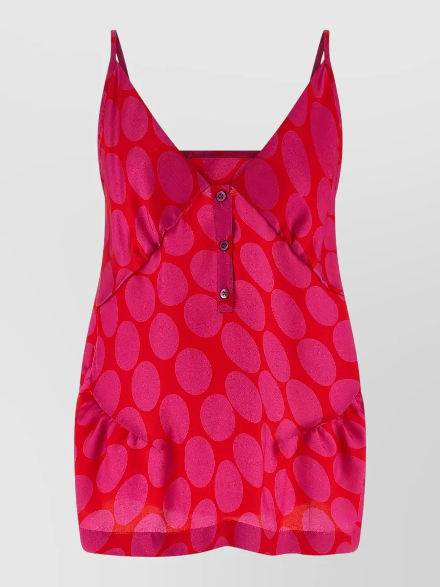 Dries Van Noten polka-dot v-neck maxi top